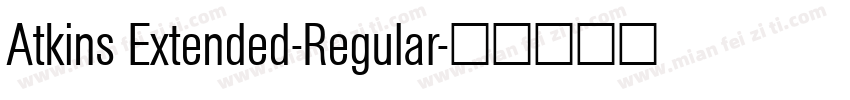 Atkins Extended-Regular字体转换